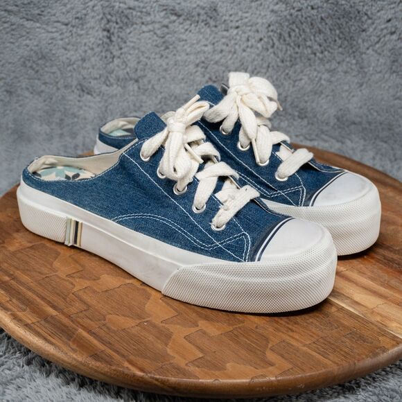 Keds Ventura Lace Up Open Back Sneaker Shoe Womens Size 9 WF23480M Blue White - Picture 1 of 7